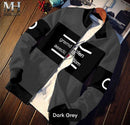 1 Pc Men's Fleece Printed Fleece Zipper Jacket