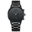 Men's Watches Analog Minimalist Black Dial Watches for Men