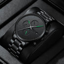 Men's Watches Analog Minimalist Black Dial Watches for Men