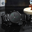 Men's Watches Analog Minimalist Black Dial Watches for Men