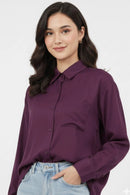 Purple Silk Shirt Women available in Pakistan at Nazly Store