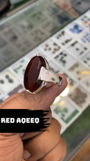 Red Aqeeq Ring